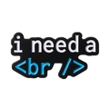 Enamel brooch with 'i need a <br />' text design for programmers and IT professionals - I Need A Break