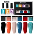 Misscheering dipping powder kit Suit-11 with 6 colorful glitters and 3 liquids - Solid Color Dipping Powder Set 11 (Suit-11)