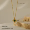 Green Glass Gold/Square