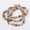 Irregular multicolor natural crystal quartz beads for DIY jewelry making in Fu Lu Shou style - Mixed Rutilated Quartz (Circumference Approx. 80cm)