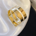 Detailed view of luxury gold multi-layer wrap bracelet with high-polish metallic finish - Gold Double Layer Minimalist Polished Style
