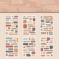 6 sheets of vintage PET waterproof alphabet stickers for journaling and scrapbooking - Jump Character