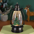 Bronze Christmas snow globe lantern with sparkling sequins and festive tree model - Christmas Tree