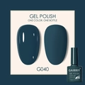 Deep blue-green gel nail polish G040 in glossy and matte finishes, 7.5ml bottle - Dark Green (040)