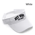 Visiera parasole bianca in cotone lavato con ricamo Key West 1828 per sport all'aperto - Regolabile / Bianco