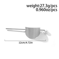 Forcina in lega d'argento con ciondolo di perla, lunghezza 12cm e peso 27,3g - Semicerchio Liscio (BK0016) / Argento