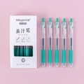 Set of 12 green retractable 0.5mm gel pens for journaling and drawing art - Green