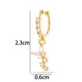 Golden butterfly ear cuff with sparkling cubic zirconia wing, 2.3cm height dimension - Butterfly Style (2625-15#) / Gold