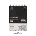 A5 spiral-bound acrylic sketchbook with 160g paper for professional painting - Sketch Pad A5