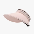 Pink wide brim UV sun visor for women with GLAN DI letter print and adjustable back strap - Adjustable / Pink