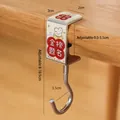 Adjustable silver desk bag hook featuring a cute bear icon for school students - Exam Success (Double-sided Pattern)