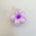 Purple gradient frangipani flower hair claw clip with glossy resin finish for women - Frangipani Hair Clip / 6x5x3.8CM / Lavender