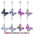Detail of 5D Halloween butterfly diamond painting pendants with suction cups and colorful beads - Butterfly (Set of 8)
