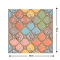 3D vintage floral relief self-adhesive wallpaper tile in colorful 30x30cm square pattern - 558-Retro Embossed Floral