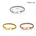 Bracciali a rete in acciaio inossidabile nelle finiture oro, argento e oro rosa - Stile Base a Maglia Intrecciata (Type O)