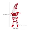 Gebreide kerstman gordijn gesp pop met sneeuwvlok muts en rode jas decoratie, 54cm - 54cm / Kerstman