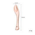 Rose gold zinc alloy eye cream scoop and facial massage tool with 56mm length - Rose Gold Leaf Shape (X0005)