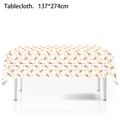 Waterproof summer crayfish and lemon pattern tablecloth measuring 137x274cm for BBQ parties - Tablecloth 137*274cm / Red Lobster Print Tablecloth