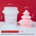 Stampo in silicone con candela albero di Natale stile origami e trame geometriche - Piccolo albero di Natale origami 8 SD-110