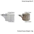 Dimensions du moule en silicone pour bougie souche avec poids et tailles du produit - Moule Boîte de Rangement Souche d'Arbre 01(D5326)