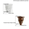 Siliconen mal voor Europese kandelaar met bruine harsbasis en metalen look - Europese Stijl Kandelaar Cup Vorm 01 (D5316)