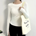 Witte Swiftly Tech yoga-top met lange mouwen, duimgaten en ademende mesh-structuur - S / Wit