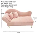 Pink velvet miniature chaise lounge jewelry box for earrings and bracelets storage - Sakura Pink Leisure Sofa