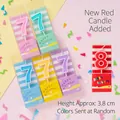 Colorful number 7 and 8 birthday candles in bright candy gradient colors - PVC Box Candy Number Candle-7