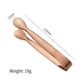 Rose gold 304 stainless steel ice tongs with hammered texture and 110mm compact design - Hammered Model / Rose Gold