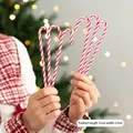 Classici bastoncini di zucchero natalizi a strisce rosse e bianche da 15 cm per l'albero - 6 Pezzi/Confezione / A righe rosse e bianche