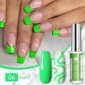 Neon green 8ml 3D nail art liner gel for French manicures and creative line patterns - Neon Green (06)
