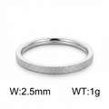 Minimalistischer matter silberner Edelstahlring, 2,5 mm Breite und 1 g Gesamtgewicht - Größe 5 / 2.5mm Breiter Mattierter Stil / 2,5mm Breite / Stahlfarben