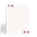 Minimalist white 'TO DO' grid notebook with vibrant pink text and light orange grid pages - Minimalist Rose Red TO DO Grid Style (CP17)