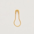 Polished gold pear-shaped metal safety pin for luxury wedding gift boxes and tags - Safety Pin