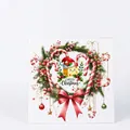 Detaillierte Größentabelle für 30x30cm Weihnachts-Wandtattoo mit Käse-Kranz-Motiv - 30x30cm