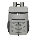 Mochila térmica gris de tela Oxford con sistema elástico y bolsillos de malla laterales - Gris