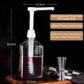 1600ml plastic syrup dispenser bottle with white 15cc pump head and scale marks - 15cc Long Pump + 1600ml Plastic Bottle