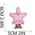 Detail of pink star Coastal Cowgirl embroidered patch with size dimensions shown - Coastal Cowgirl Star Style (15)