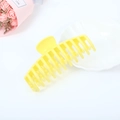 Große glänzende gelbe Haarklammer mit 13 cm Kiel-Design für dickes Haar Styling - Gelb