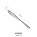 Coltello da tavola giapponese in acciaio inox 304 opaco con lunghezza 21,5 cm e 81 g - Coltello da Tavola