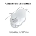 Moule en silicone pour bougeoir en forme de nuage avec dimensions et mesures détaillées - Nuage