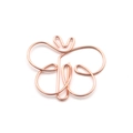 Elegant rose gold butterfly shaped metal paperclip for decorative office use - Rose Gold