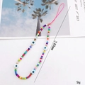 Ciondolo per cellulare malocchio rosa con perline colorate e lunghezza 240mm - K1146 Perla di Vetro + Stile Occhio