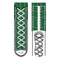 Green 3D printed flip-flop style novelty socks with canvas shoe design and white laces - Canvas Shoe - Green (Single Side)