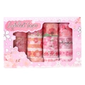 Pink Sakura washi tape set featuring cherry blossom patterns and gold foil details - Sakura 16 Rolls - Pink