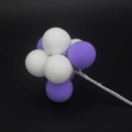 Handmade colorful balloon cake topper with purple and white clay spheres for parties - Ball Bundle / Purple White Ball Bundle