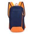 Lightweight blue and orange contrast hiking backpack for students and travel - Small / Deep Blue & Orange