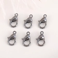 Gunmetal alloy lobster clasps for DIY jewelry making displayed on a minimal background - 20 Pcs/Pack / Gun Black