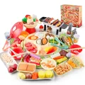 Set completo da 118 pezzi di cibo giocattolo per bambini con pentola e barbecue - Set Hot Pot 115 PZ (20D2)