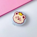 Mini portable 1.5m retractable tape measure with cute light blue cartoon bear design - Crown Bear
